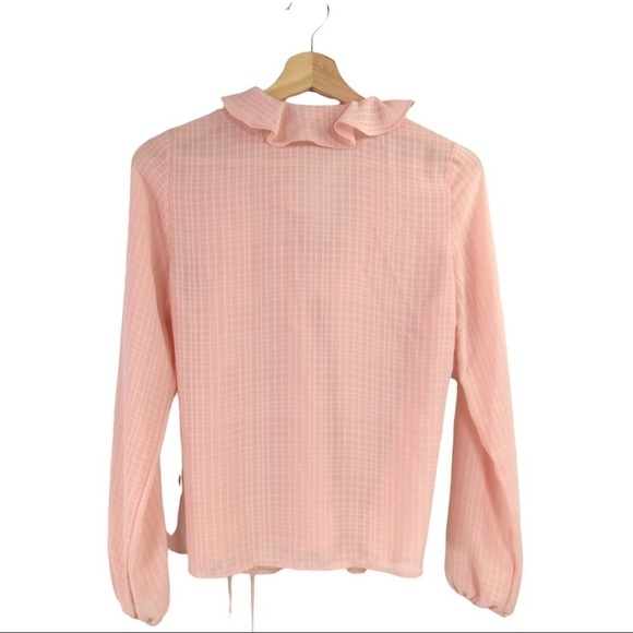 NWOT Chelsea28 - Ruffle Trim Wrap Blouse - XS - Picture 8 of 9